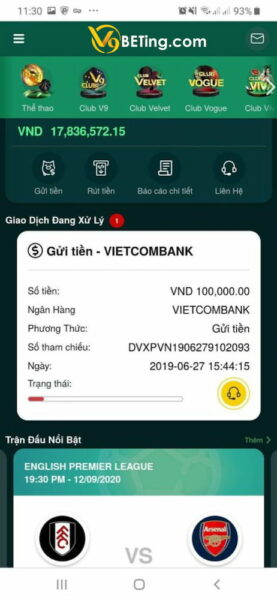 App V9bet Mobile cho phép người chơi giao dịch và cá cược dễ dàng hơn