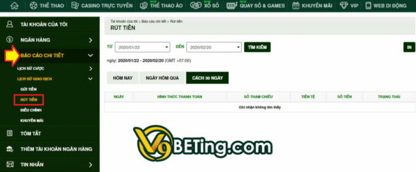 Các bước rút tiền tại nhà cái V9bet