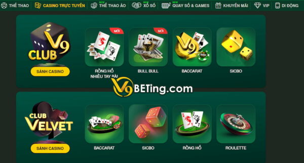 Casino trực tuyến tại V9bet Mobile