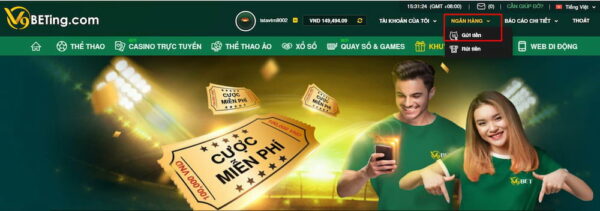 Giao diện V9bet bắt mắt trên cả website và ứng dụng trên di động