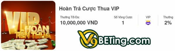 Quyền lợi khi trở thành VIP V9bet