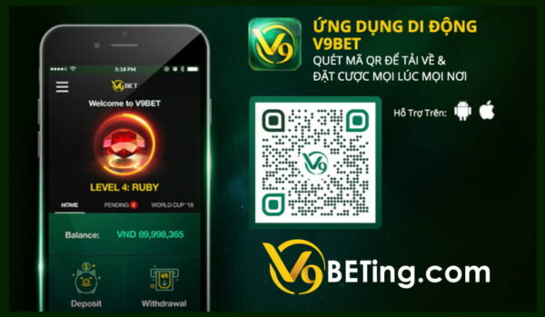 Tải V9bet bằng quét mã QR Code