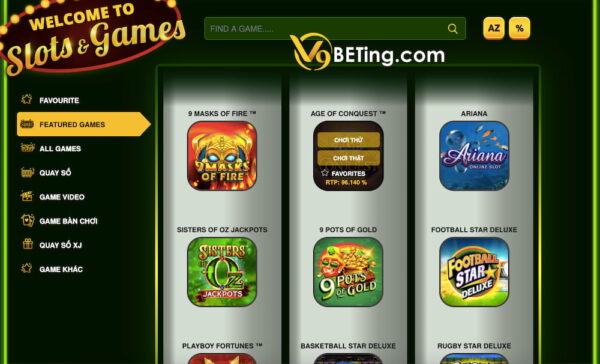 V9bet cung cấp bắn cá, quay số và Slots Game