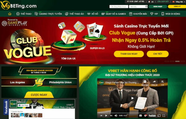 V9bet là trang chuyên cá cược trực tuyến với các sản phẩm chất lượng