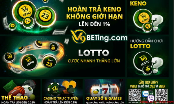 Xổ số Lotto V9bet đẳng cấp cao