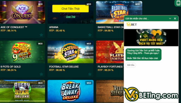 Chat trực tuyến cùng V9bet